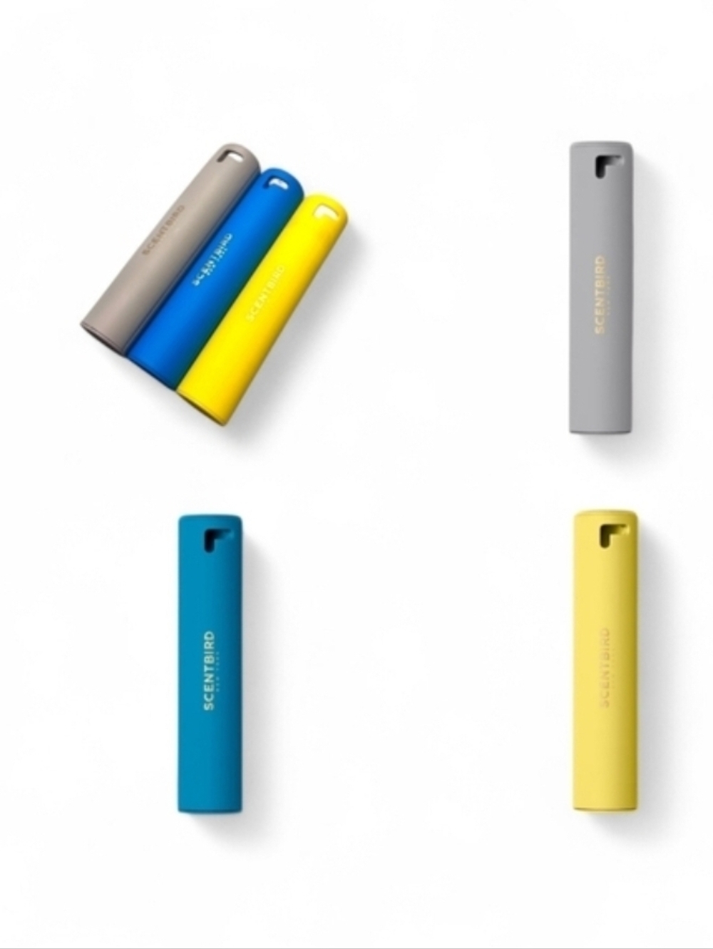 3 SCENTBIRD automizer Color Perfume Holder Magnetic Case (Blue, Yellow, & Grey)